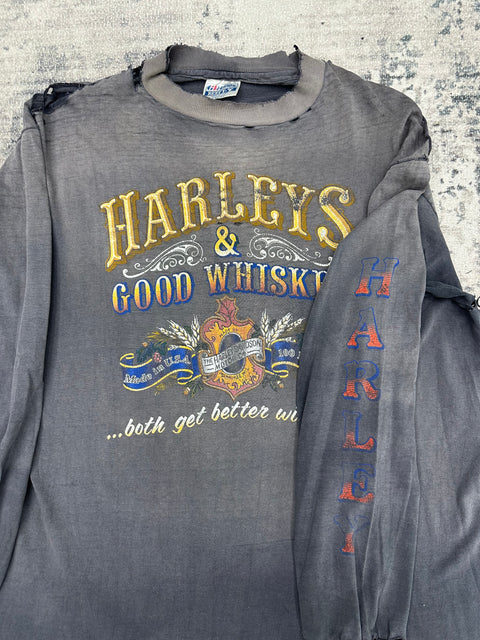 1990's Harleys & Good Whiskey Longsleeve thrashed