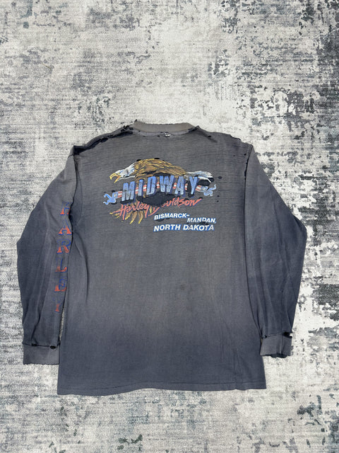 1990's Harleys & Good Whiskey Longsleeve thrashed